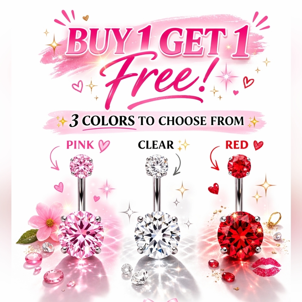 ✨ Sparkly CZ Belly Ring | Cubic Zirconia Navel Ring | Free Shipping ✨